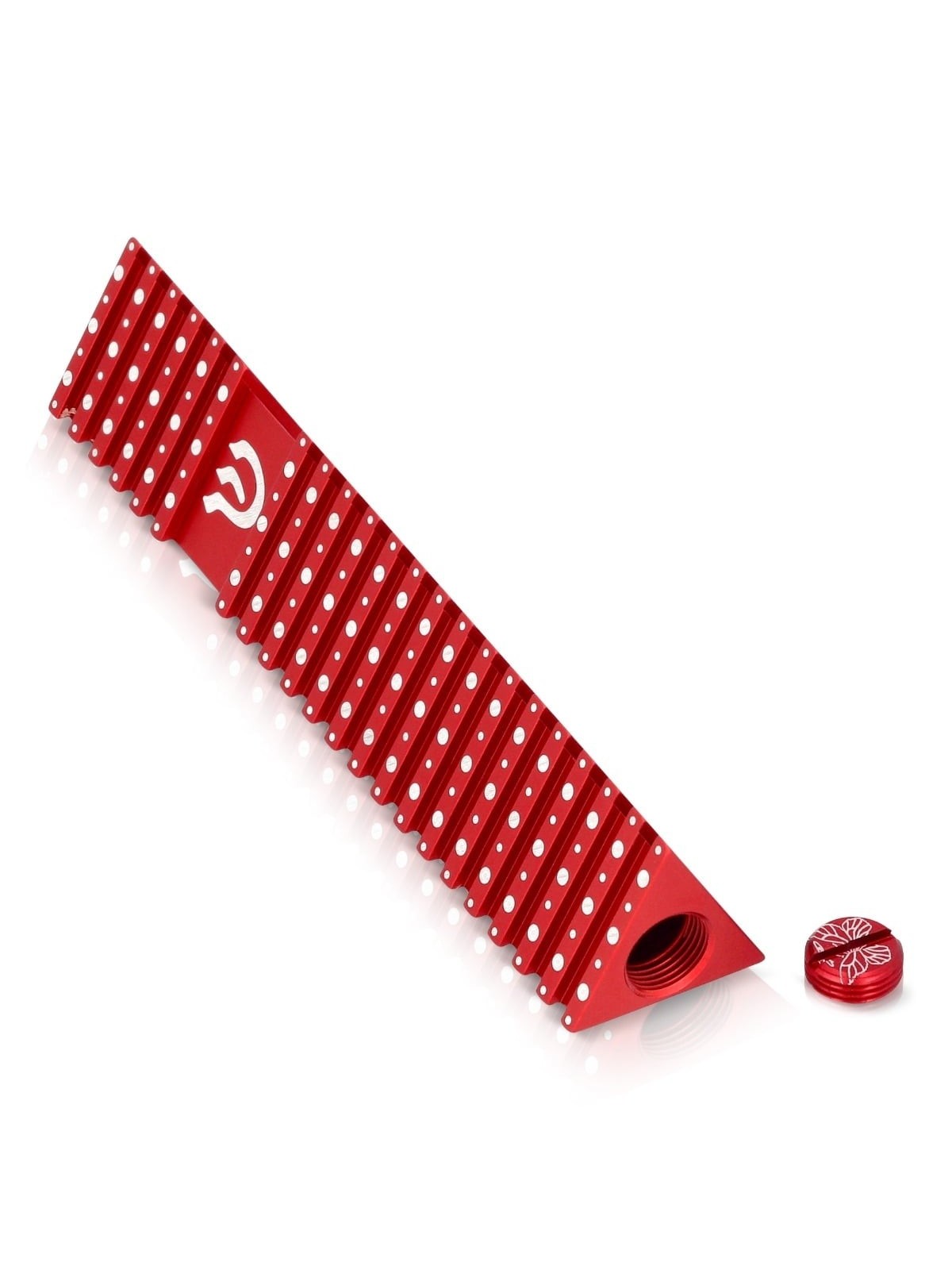 Triangular Mezuzah Case With Polka Dot Design by Akilov Design